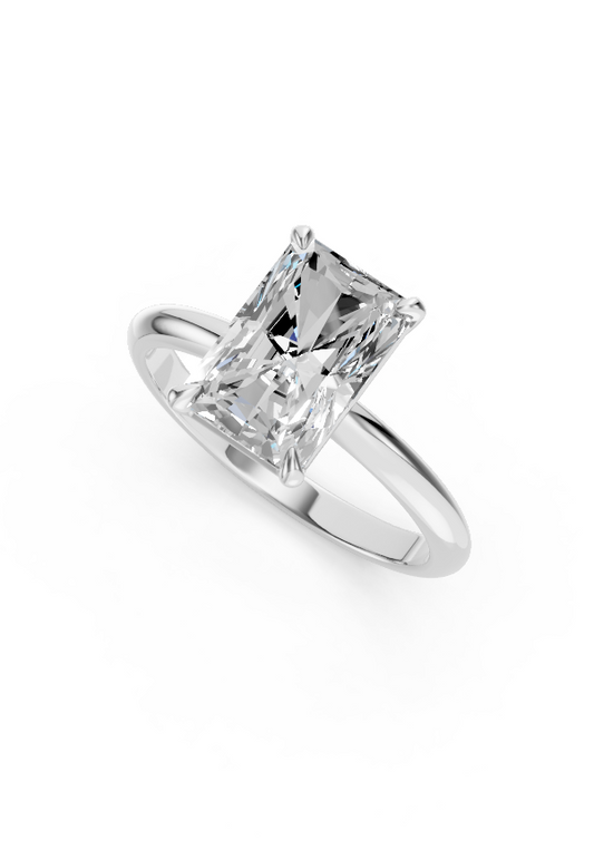 Classic Solitaire Radiant Cut Diamond Ring