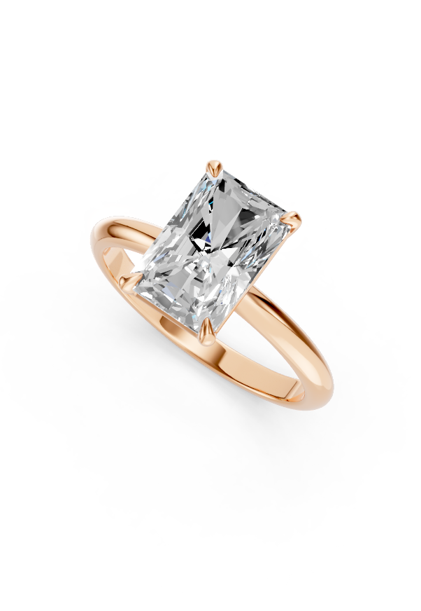 Classic Solitaire Radiant Cut Diamond Ring