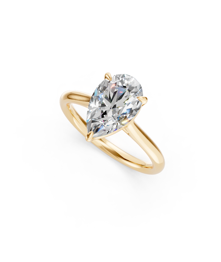 Solitaire Engagement Ring in 14k White Gold