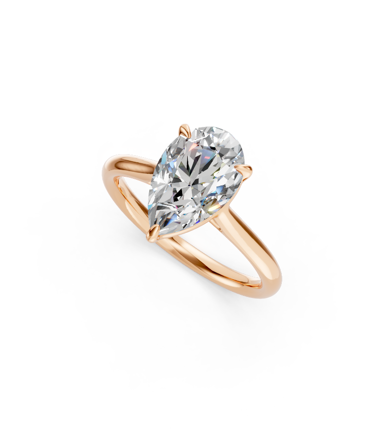 Solitaire Engagement Ring in 14k White Gold